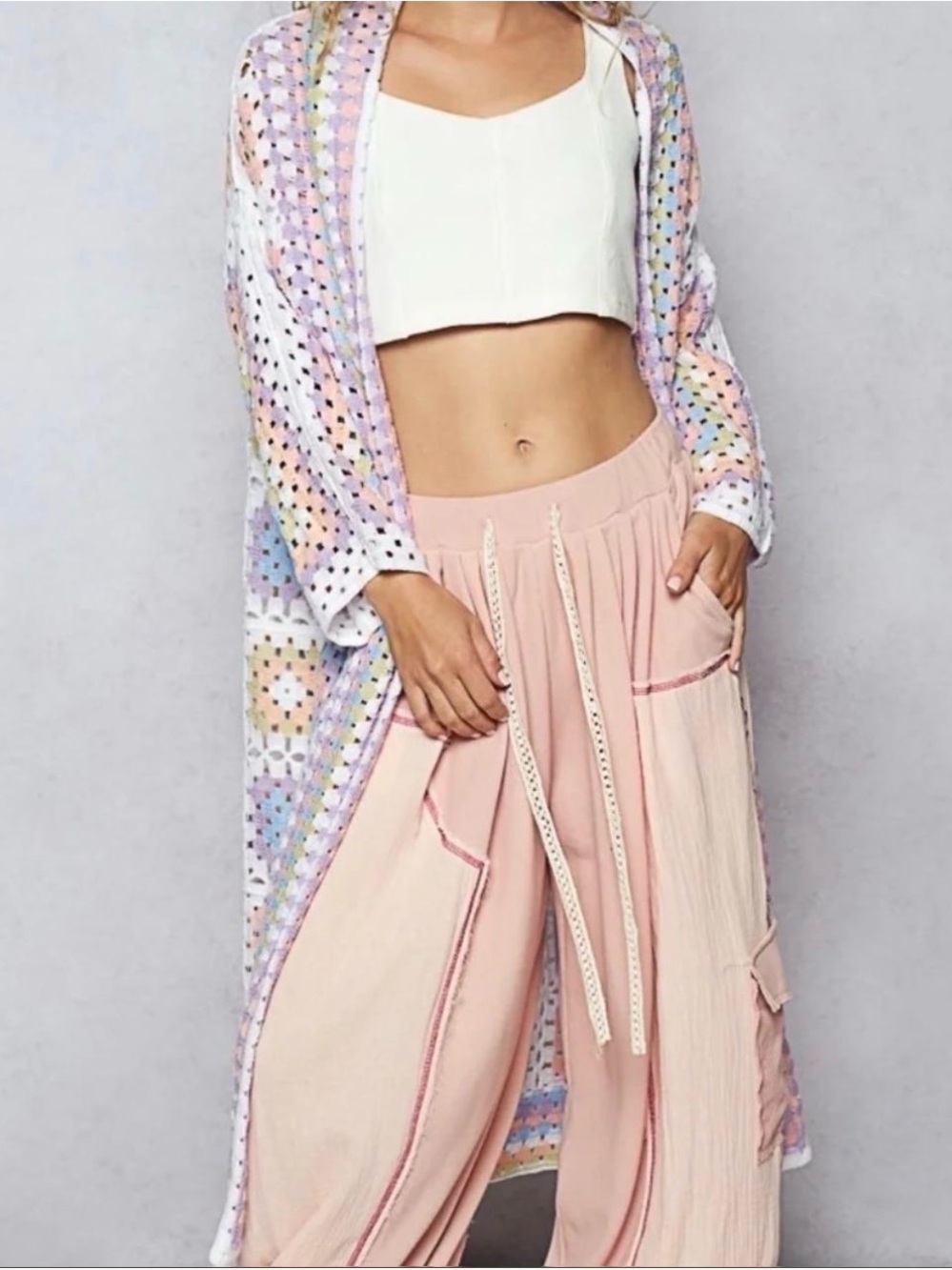 POL Pastel Crochet Duster Absolutely Stunning 🤩